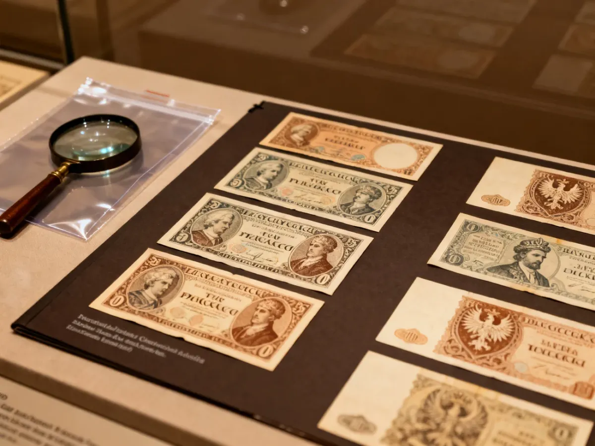 Kolekcja rzadkich polskich banknotów z okresu II Rzeczypospolitej