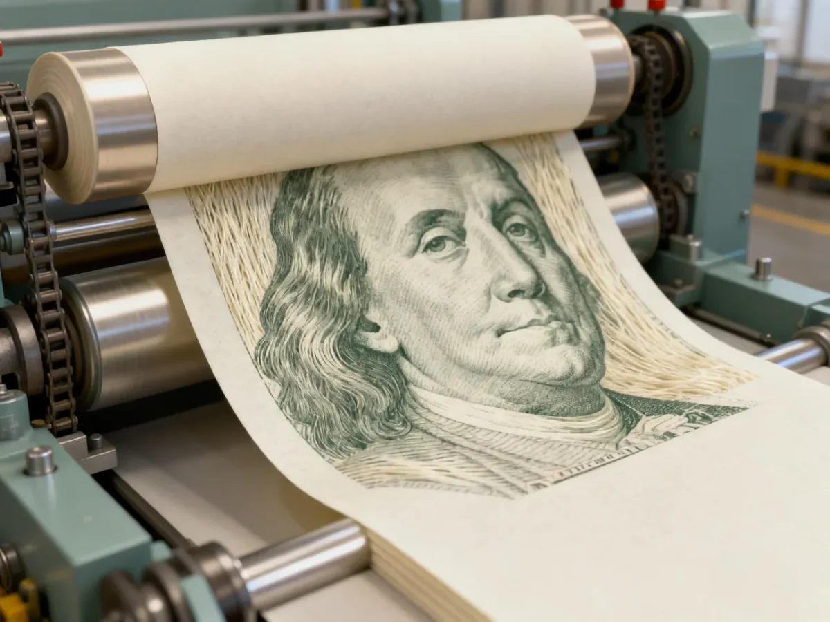 Powstawanie znaku wodnego w strukturze papieru banknotu