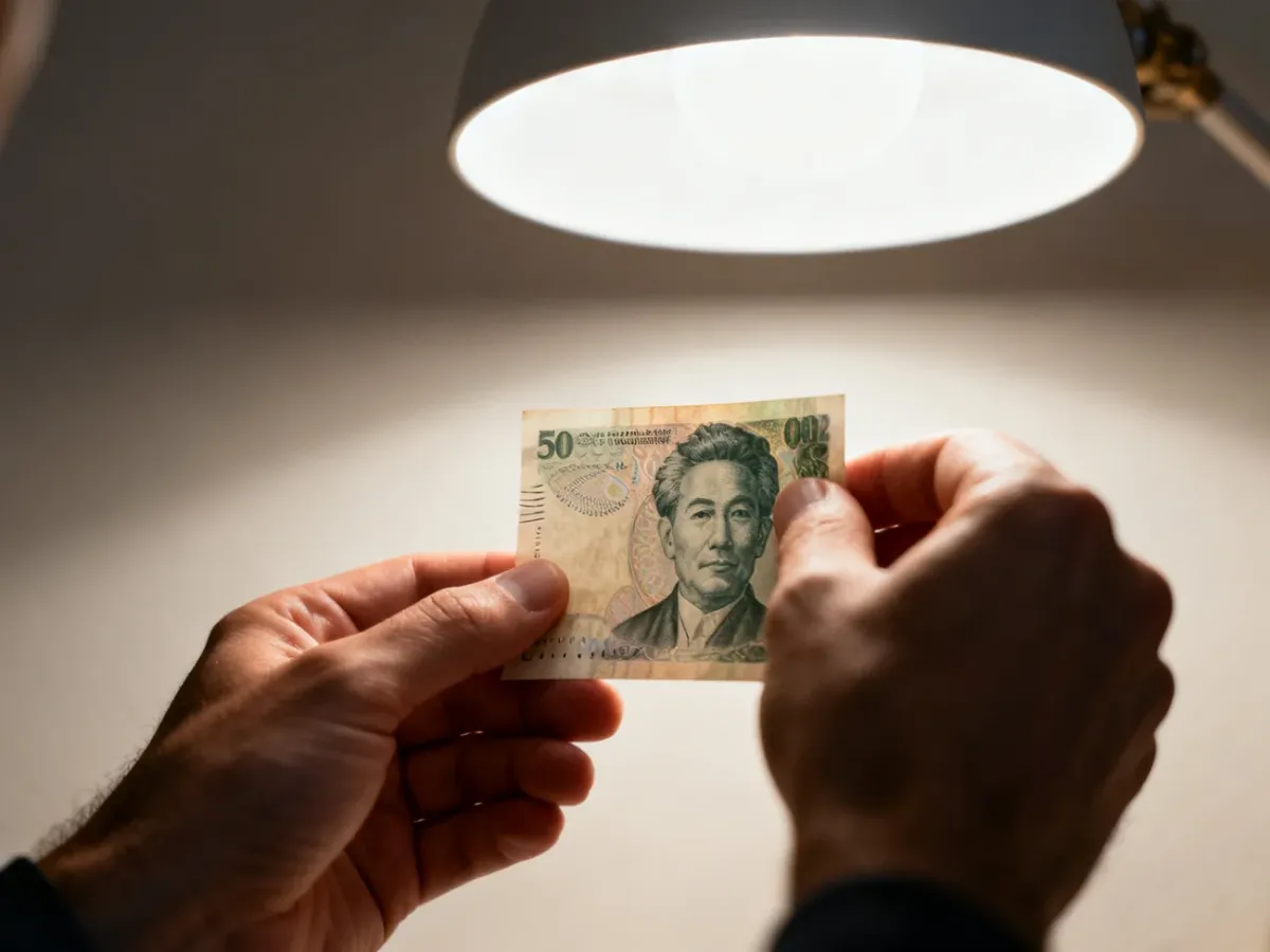 Samodzielne sprawdzanie znaku wodnego banknotu pod światło