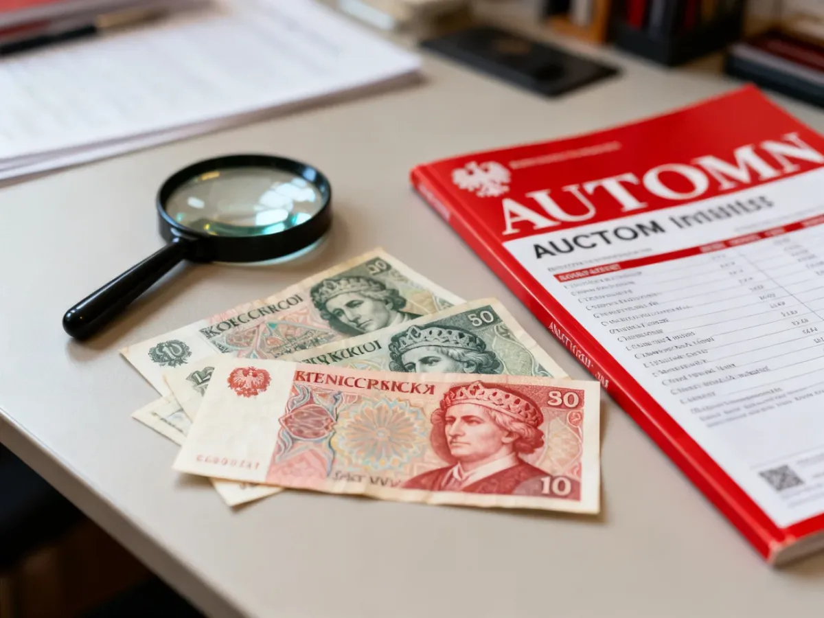 Polskie banknoty kolekcjonerskie przygotowane do analizy wartości